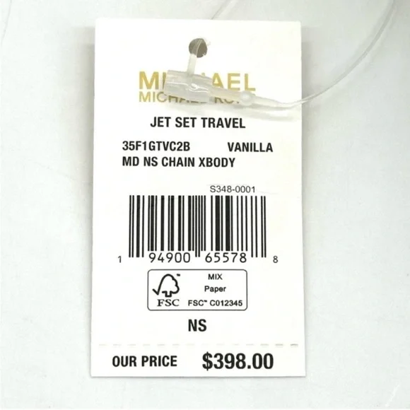 Michael Kors Medium NS Chain Xbody Bag Vanilla - Picture 10 of 10